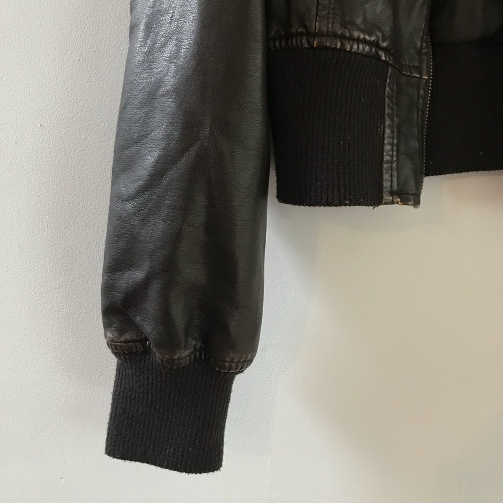 VINTAGE brown bomber jacket - Picture 5 of 8